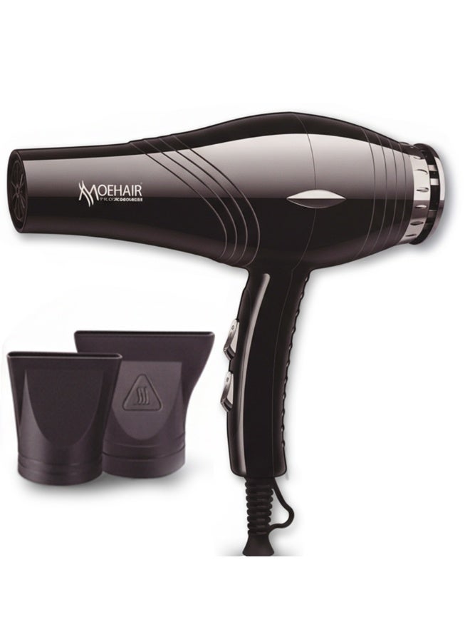MoeHair MO-7174 Professional Hair Dryer for Women, 5000W Powerful DC Motor, Hot & Cold Air with Cool Shot, 2 Heat Settings, Overheat Protection, Detachable Nozzle for Home & Salon Use - Image 1